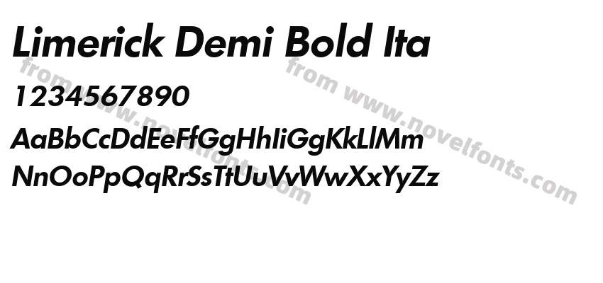 Limerick Demi Bold ItaPreview
