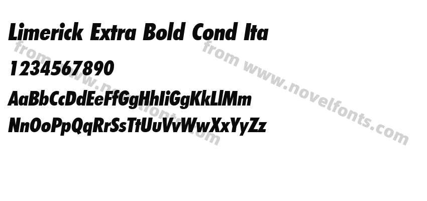 Limerick Extra Bold Cond ItaPreview