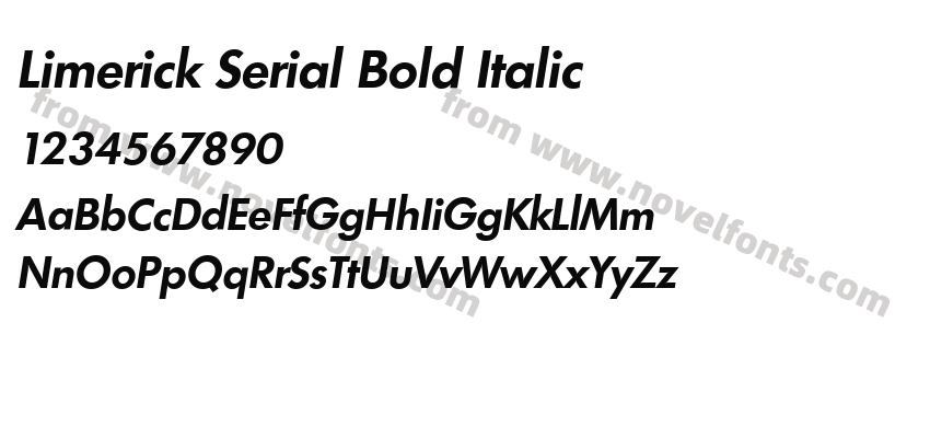 Limerick Serial Bold ItalicPreview