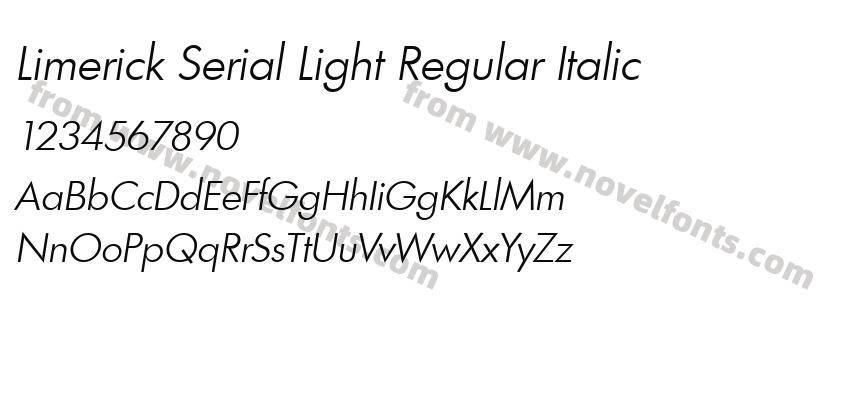 Limerick Serial Light Regular ItalicPreview