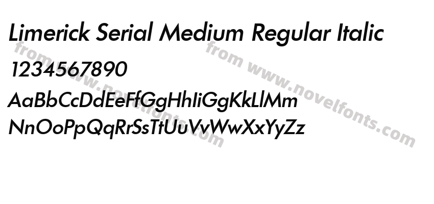 Limerick Serial Medium Regular ItalicPreview