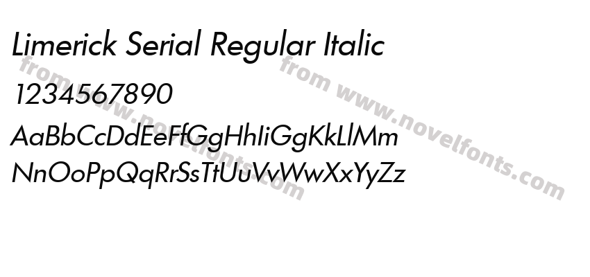 Limerick Serial Regular ItalicPreview