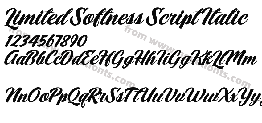 Limited Softness Script ItalicPreview