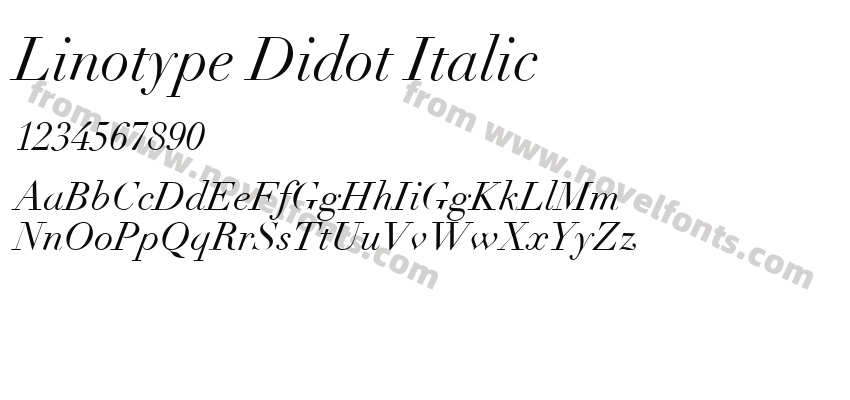 Linotype Didot ItalicPreview