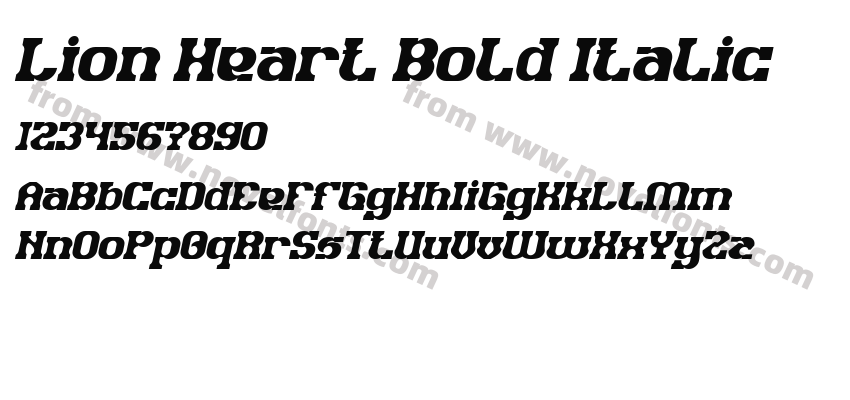 Lion Heart Bold ItalicPreview