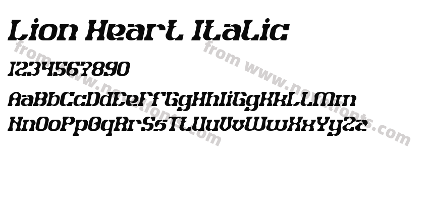 Lion Heart ItalicPreview