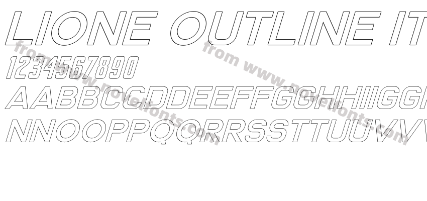 Lione Outline ItalicPreview