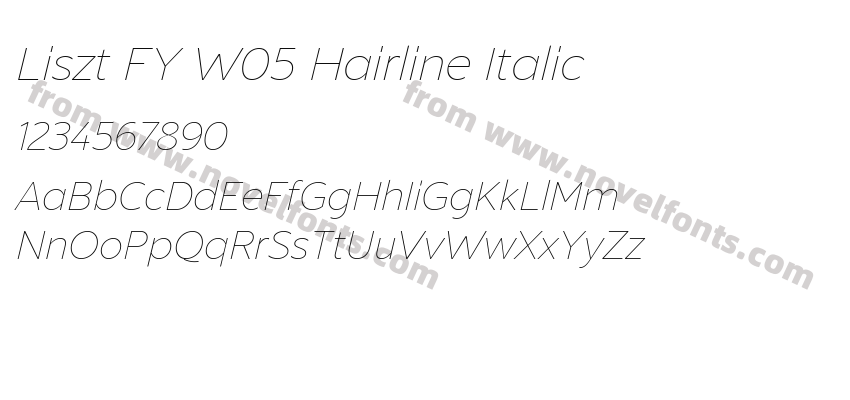 Liszt FY W05 Hairline ItalicPreview