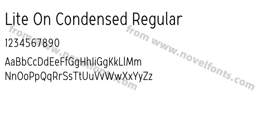Lite On Condensed RegularPreview