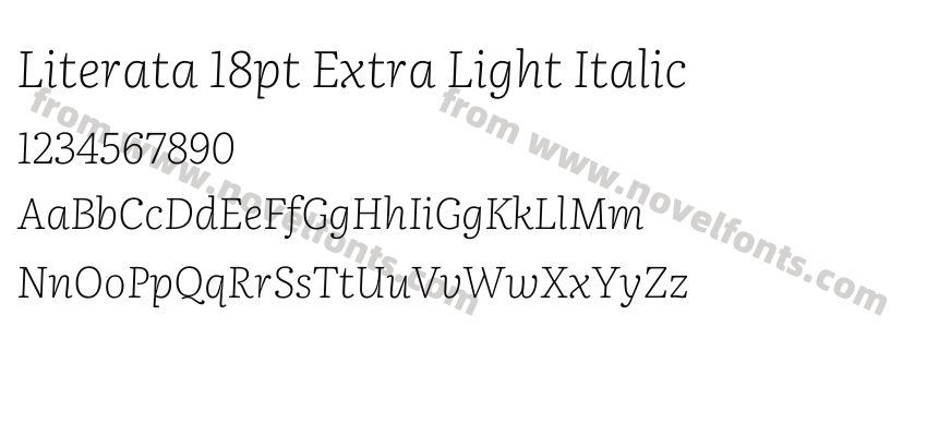 Literata 18pt Extra Light ItalicPreview