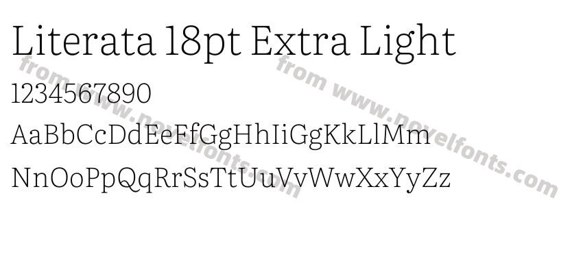 Literata 18pt Extra LightPreview