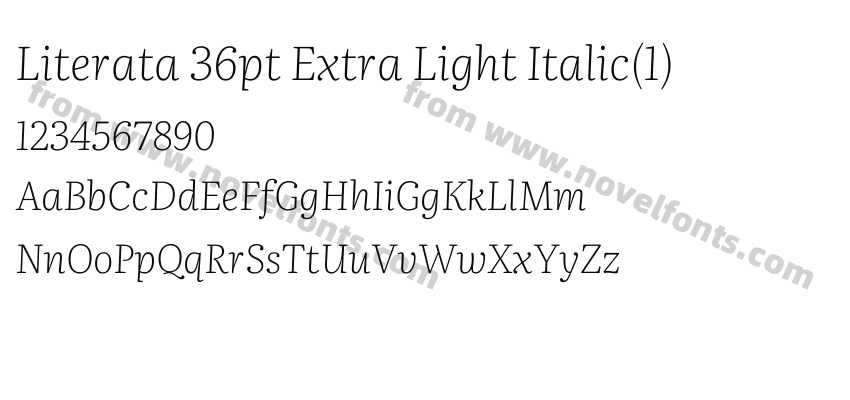 Literata 36pt Extra Light Italic(1)Preview