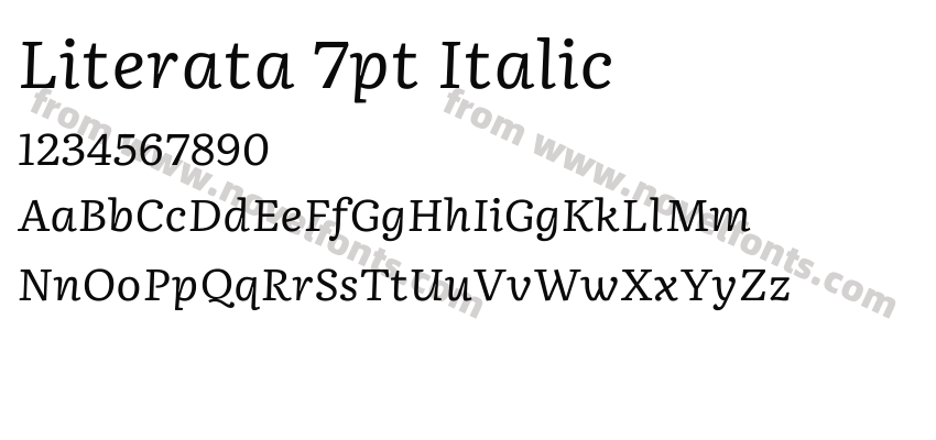 Literata 7pt ItalicPreview