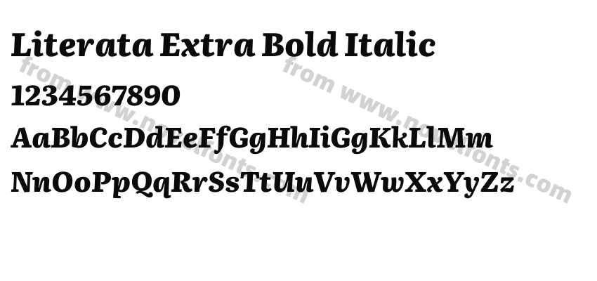 Literata Extra Bold ItalicPreview