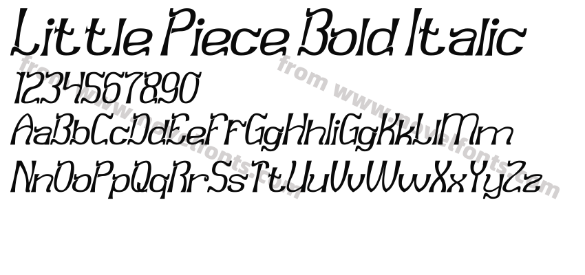 Little Piece Bold ItalicPreview