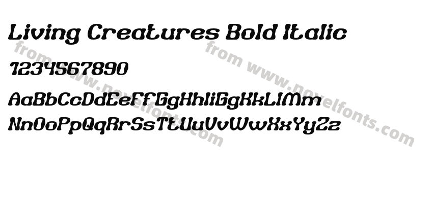 Living Creatures Bold ItalicPreview