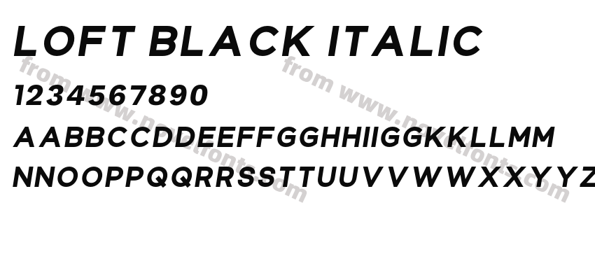 Loft Black ItalicPreview