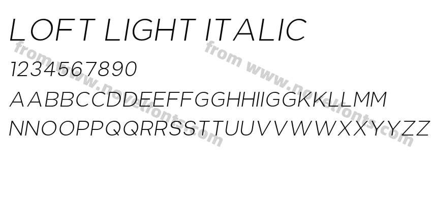 Loft Light ItalicPreview