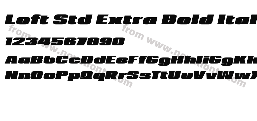 Loft Std Extra Bold ItalicPreview