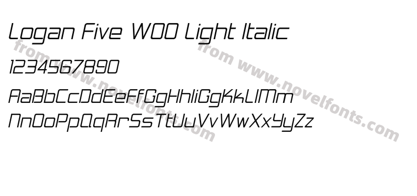 Logan Five W00 Light ItalicPreview