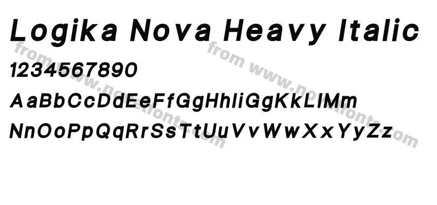 Logika Nova Heavy ItalicPreview