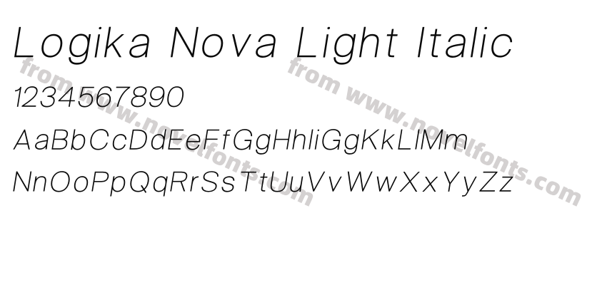 Logika Nova Light ItalicPreview