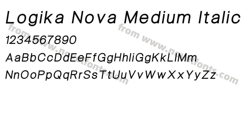 Logika Nova Medium ItalicPreview