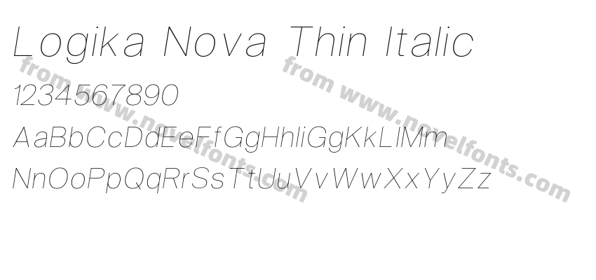Logika Nova Thin ItalicPreview