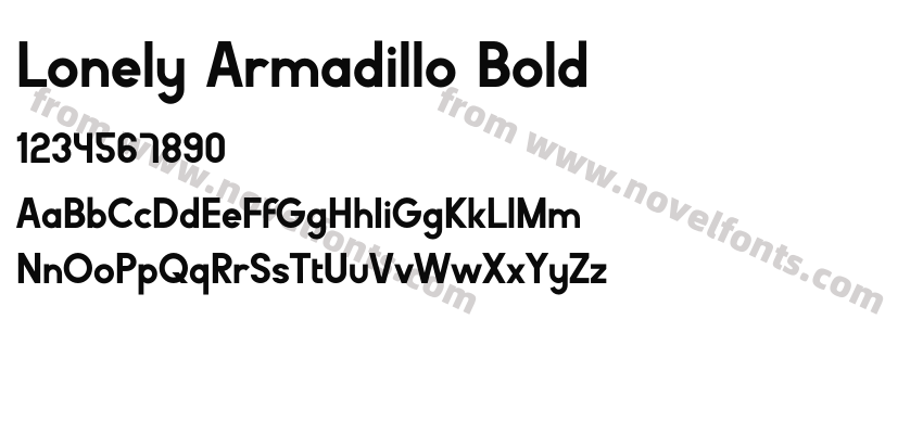 Lonely Armadillo BoldPreview