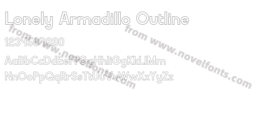 Lonely Armadillo OutlinePreview