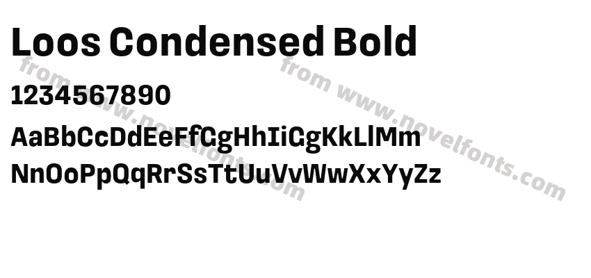 Loos Condensed BoldPreview