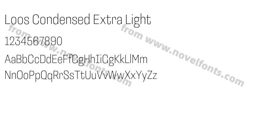 Loos Condensed Extra LightPreview