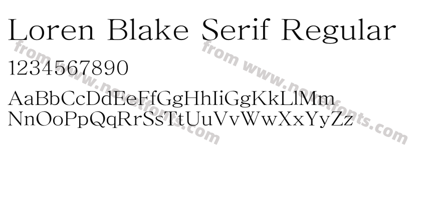 Loren Blake Serif RegularPreview
