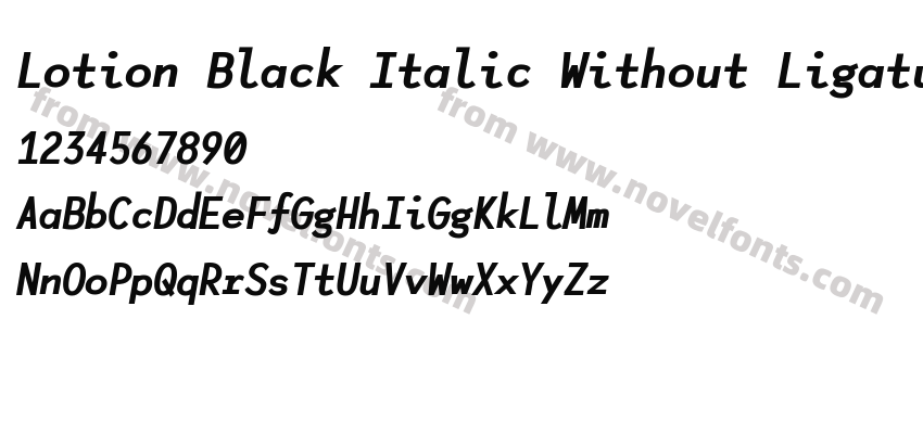 Lotion Black Italic Without LigaturesPreview
