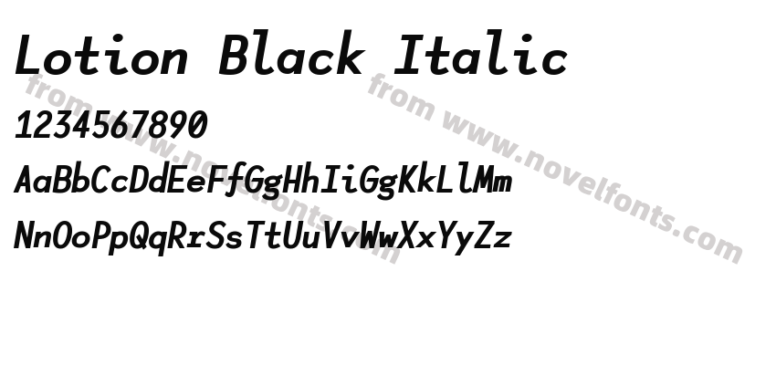 Lotion Black ItalicPreview