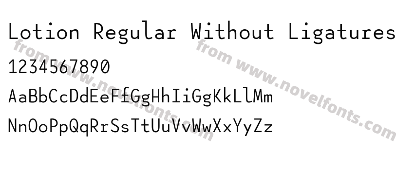 Lotion Regular Without LigaturesPreview