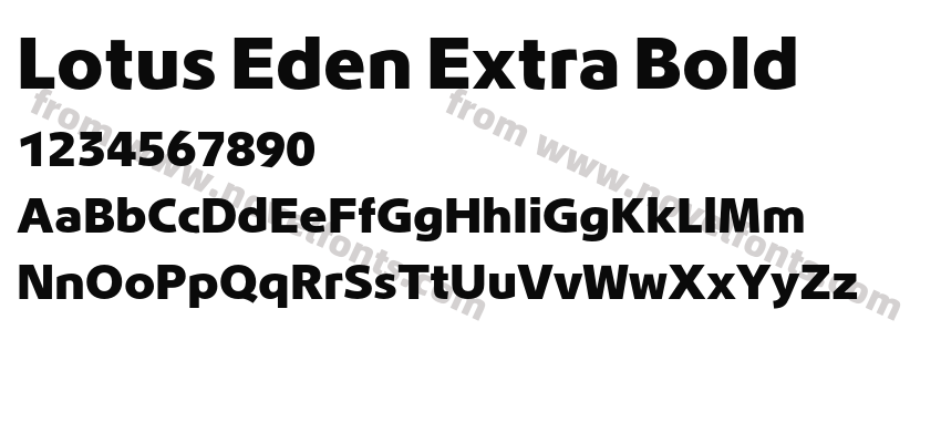 Lotus Eden Extra BoldPreview