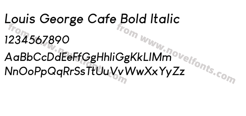 Louis George Cafe Bold ItalicPreview