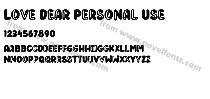 Love Dear Personal UsePreview