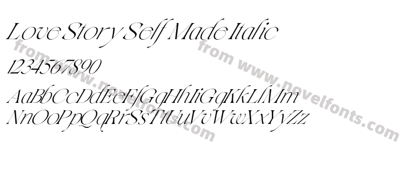 Love Story Self Made ItalicPreview