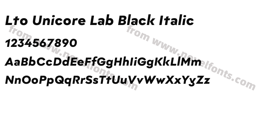 Lto Unicore Lab Black ItalicPreview
