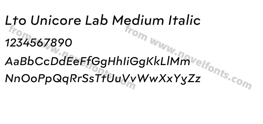 Lto Unicore Lab Medium ItalicPreview