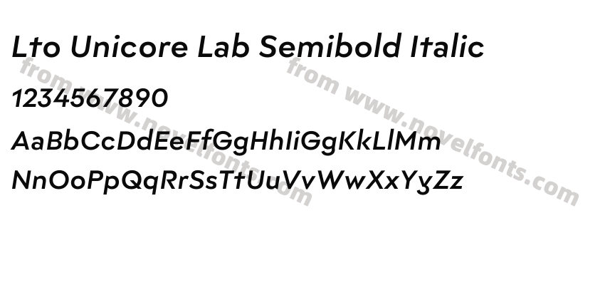Lto Unicore Lab Semibold ItalicPreview