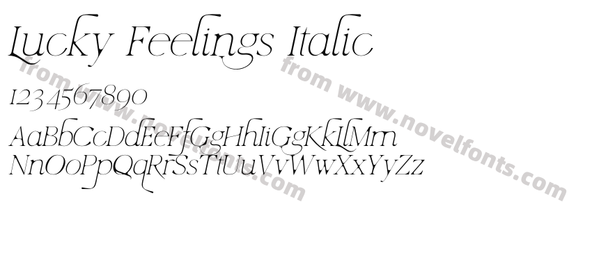 Lucky Feelings ItalicPreview