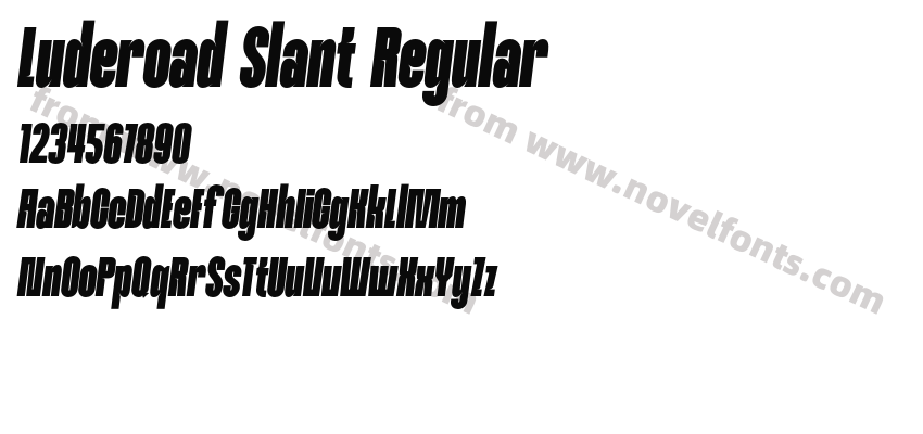 Luderoad Slant RegularPreview