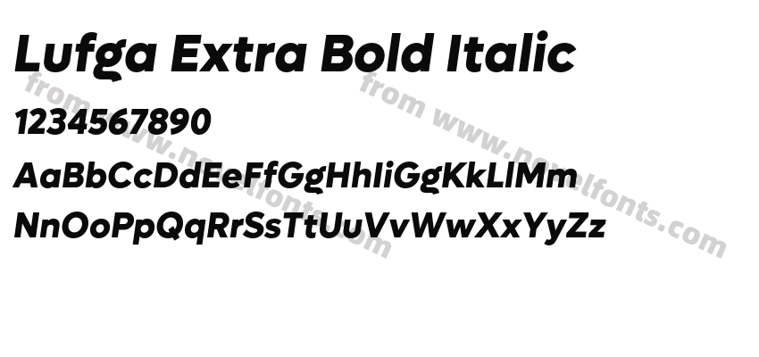 Lufga Extra Bold ItalicPreview