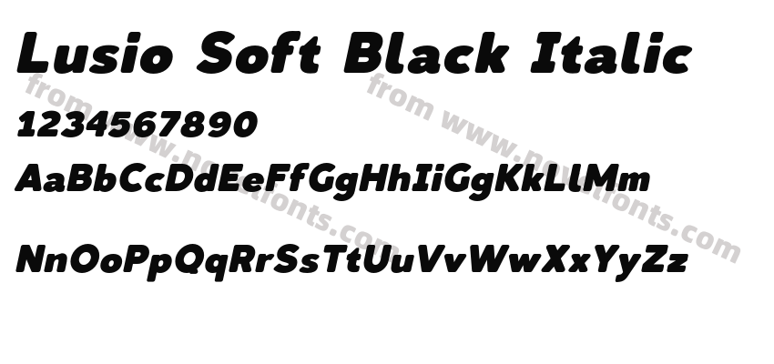 Lusio Soft Black ItalicPreview