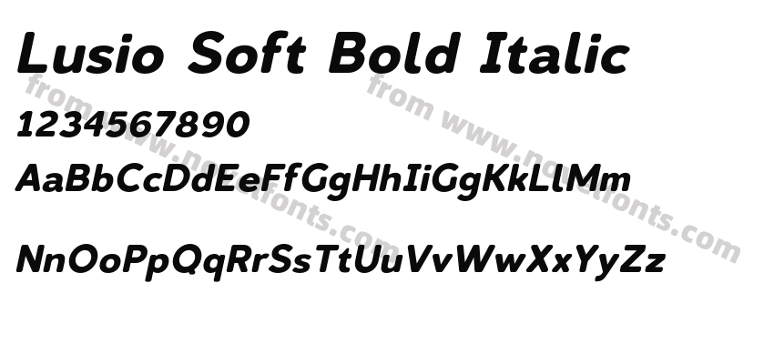 Lusio Soft Bold ItalicPreview