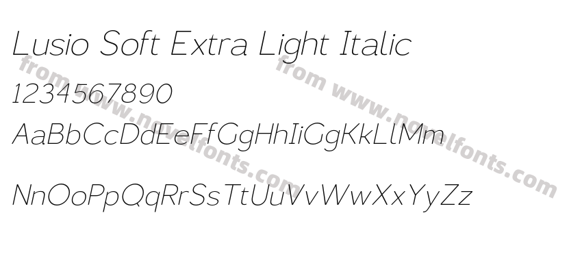 Lusio Soft Extra Light ItalicPreview