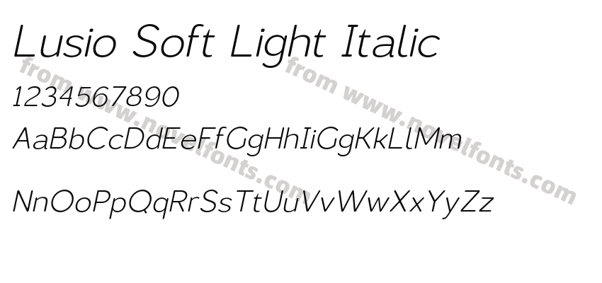 Lusio Soft Light ItalicPreview